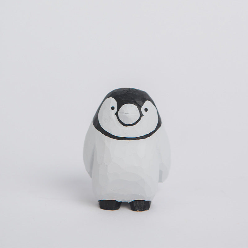 Wooden Penguin Mini Figurine