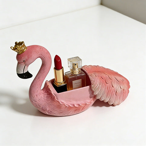Crowned Flamingo Resin Figurine