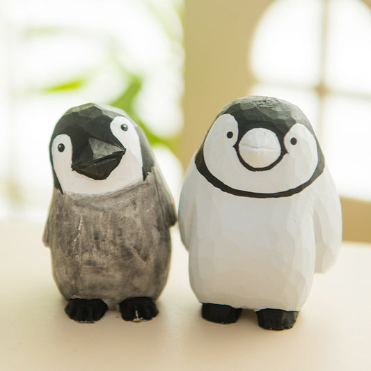 Wooden Penguin Mini Figurine