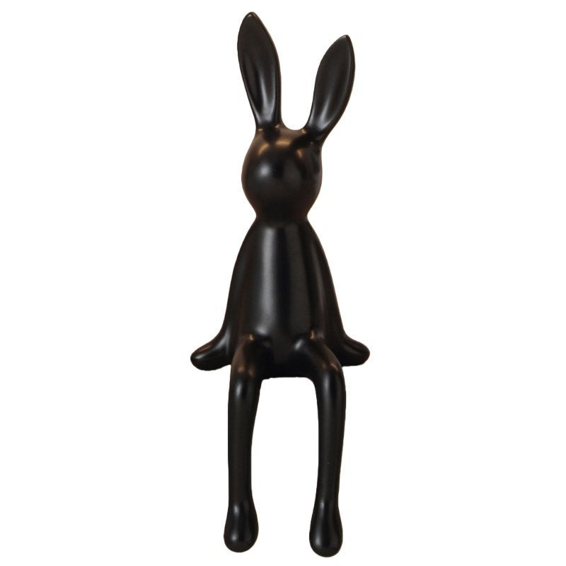 Modern Resin Sitting Rabbit Sculpture