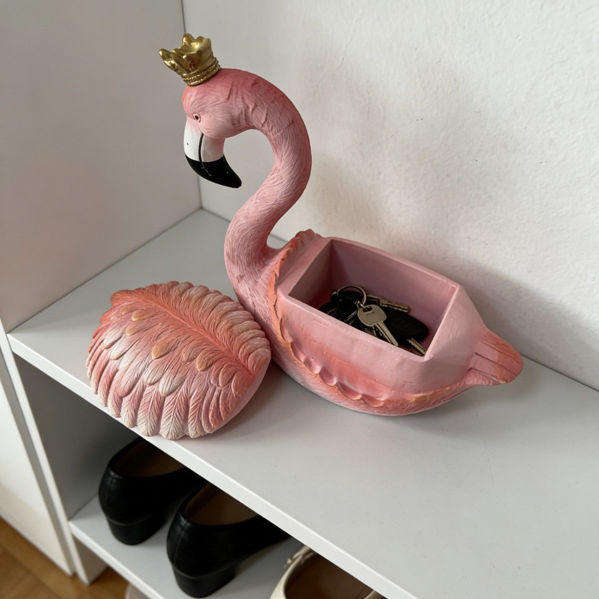 Crowned Flamingo Resin Figurine