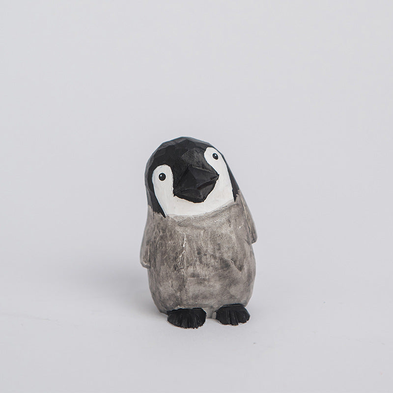 Wooden Penguin Mini Figurine